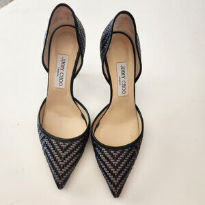 Jimmy Choo Women's Stilleto D'Orsay Pumps Silver & Black